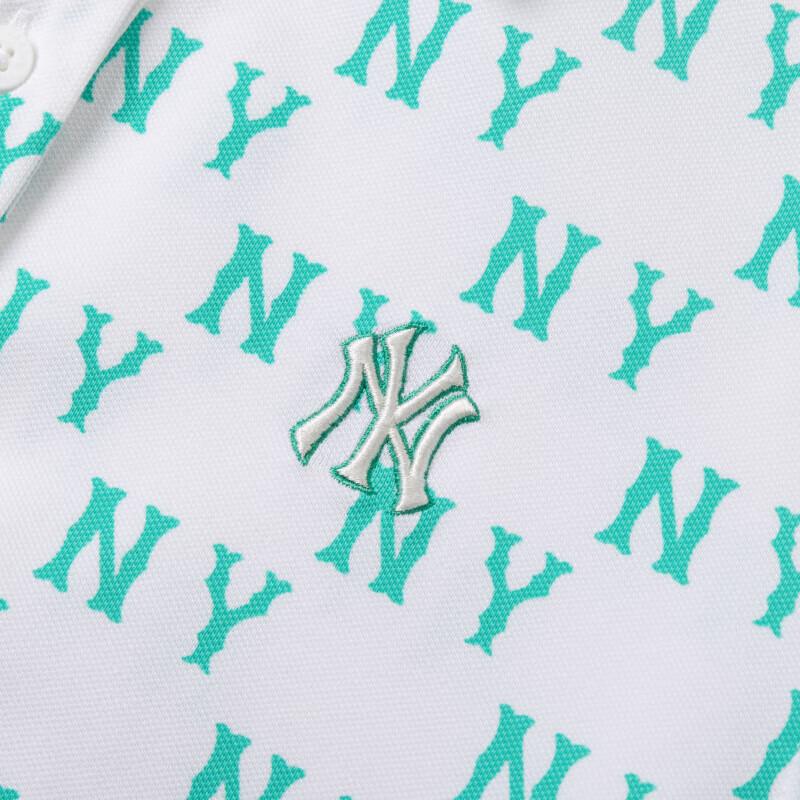 New MLB New York Yankees Polo Shirt Women's Ecru 3FPQM0143-50WHS