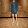 adidas X IVY PARK Unisex Monogram Print Denim Shorts Dark Denim Blue H61702