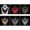 Shining Silk Triangle Scarf Indian Style Sexy Rhinestone Necklace Earring Sets Sequined Lightweight Fashion Women Girl Jewelry