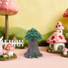 2Pcs Mini Resin Tree Ornament Fairy Garden Decor Outdoor Indoor Micro Landscape Accessory for Terrarium Bonsai Aquarium