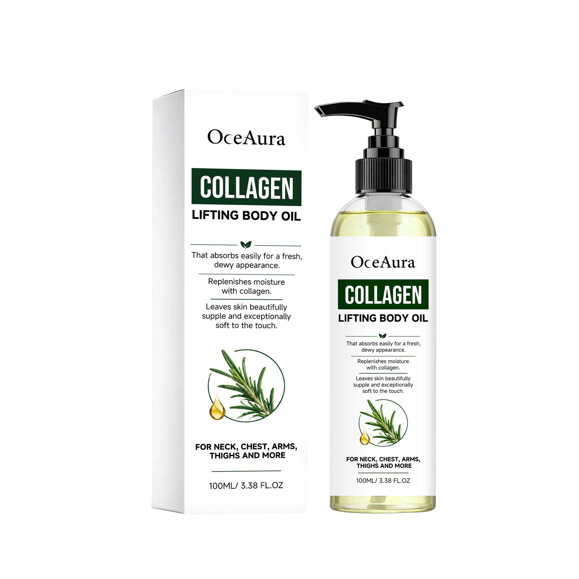 OCEAURA Collagen Body Oil: Hydrating, Skin-Friendly Moisturizer for a Smooth, Delicate Daily Massage After Bath.