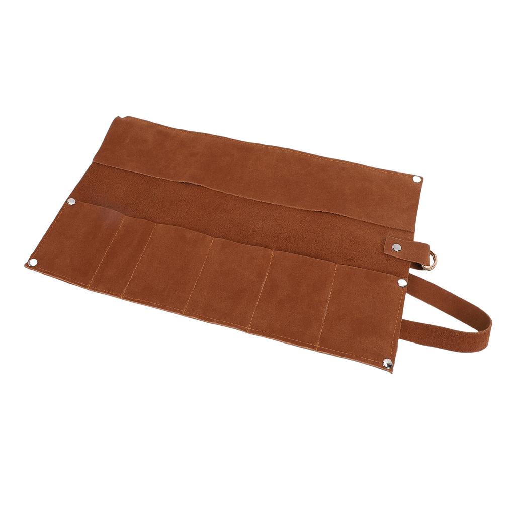 Bonsai Tool Roll Bag Multifunctional Tool Bag Pouch Lightweight Cowhide for Home Gardening