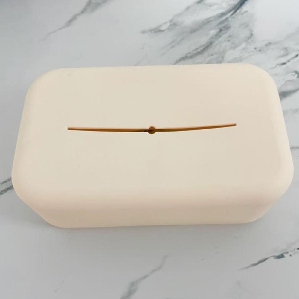 Soft Waterproof Silicone Tissue Box Reusable Wet Wipe Boxes Light Luxury Tissue Box Cover Holder Bathroom Kitchen Paper Holder