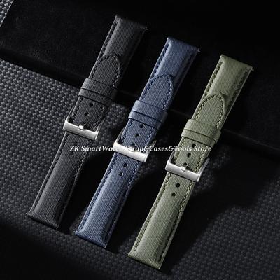 18mm 20mm 22mm Waterproof Sailcloth Watch Strap Nylon Leather Watchband Quick Release Band Sport Wristband Belt Accessories