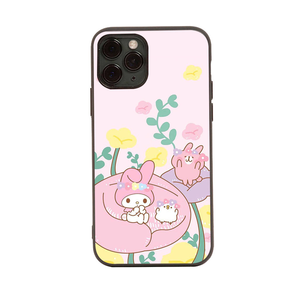 Case for iPhone 16 15 Plus 14 13 12 11 Pro 8 7 6S 6 SE 5S X XR XS Max Realme C30 C33 C31 9I Black Sofe Cover LI27 Cute My Melody