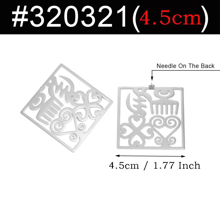Anniyo 7CM Exaggerated Traditional Symbol Big Earrings African Ornaments Ancient Egyptian Jewelry Gye Symbol Ankara #320321