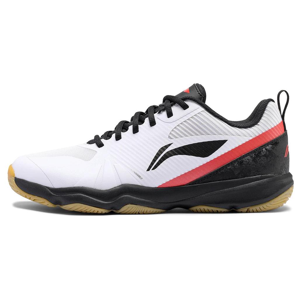New LiNing CS16 Anti Slip Wear Resistant Low Top Badminton Shoes Unisex White Black Red AYTS057-2