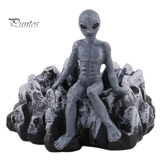 Durable Ashtray Halloween Skeleton Resin Ashtray, Heat-resistant Gothic Ash Holder, Decorative Aliens Tray for Home Office Outdoor Dark Aesthetic