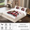 Christmas Dwarf Digital Printing Polyester Three-Piece Quilt Cover Bedding Quilt Cover Pillowcase