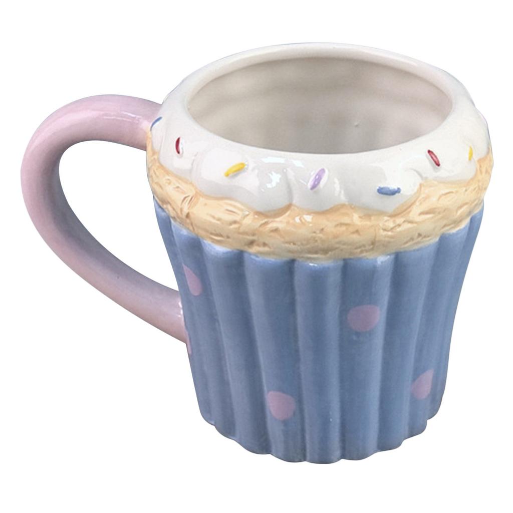 Keramik Muffinform Kaffeebecher 510ml Einzigartiger Cupcake Milchbecher Neuheit Tee Latte Frühstückstasse Handgefertigt Dessertmuster Zuhause