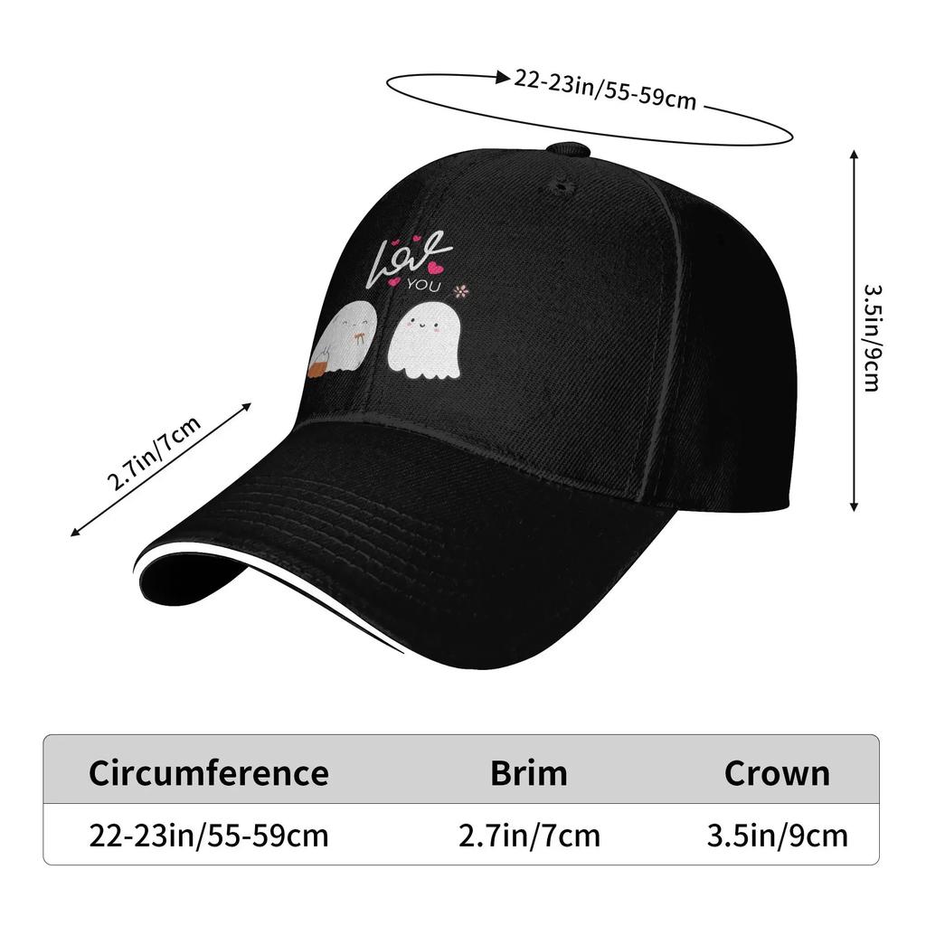 Ghost Of Disapproval Baseball Cap Love You Tennis Skate Sun-Proof Trucker Hat Women Men y2k Funny Design Baseball Caps