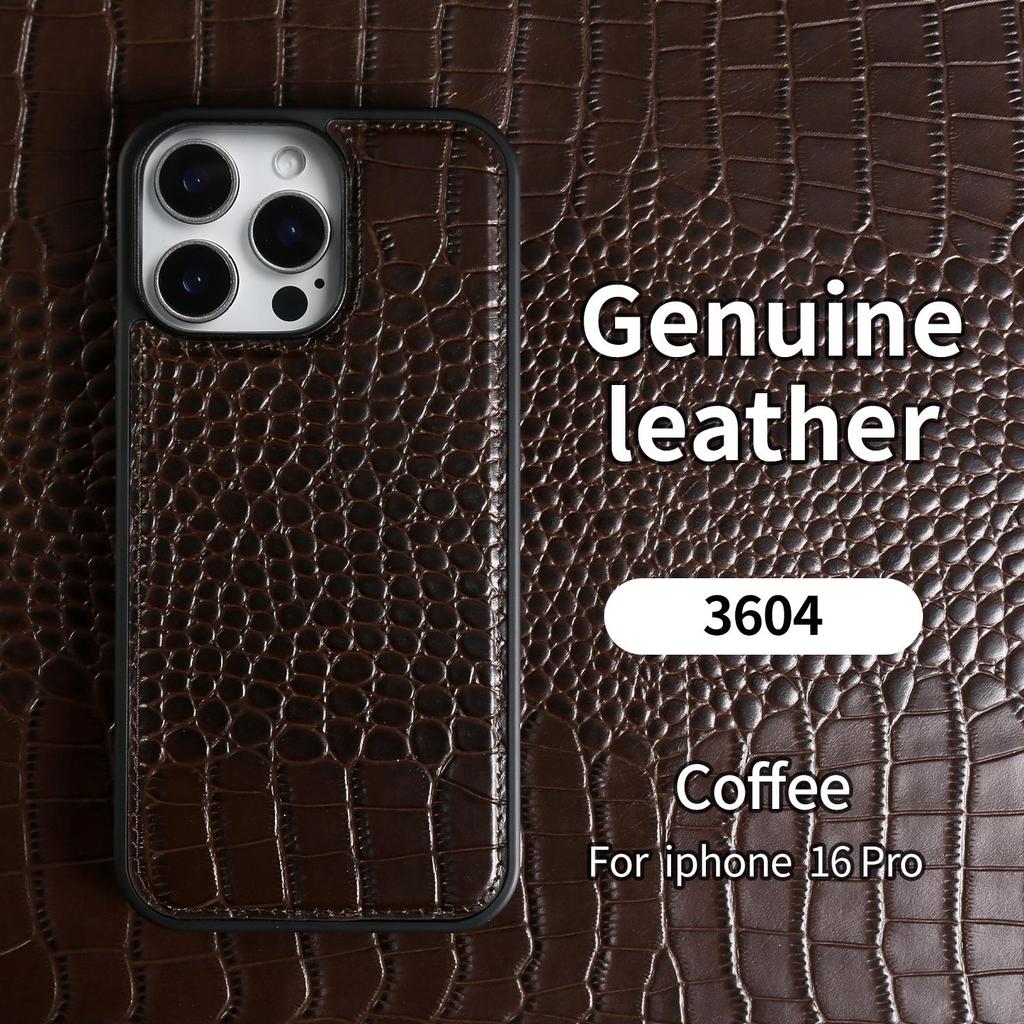 Etui z prawdziwej skóry krokodyla premium do iPhone'a 16 Pro Max 15 14 13 12 11 XR z tyłu ze skóry bydlęcej, ochronne