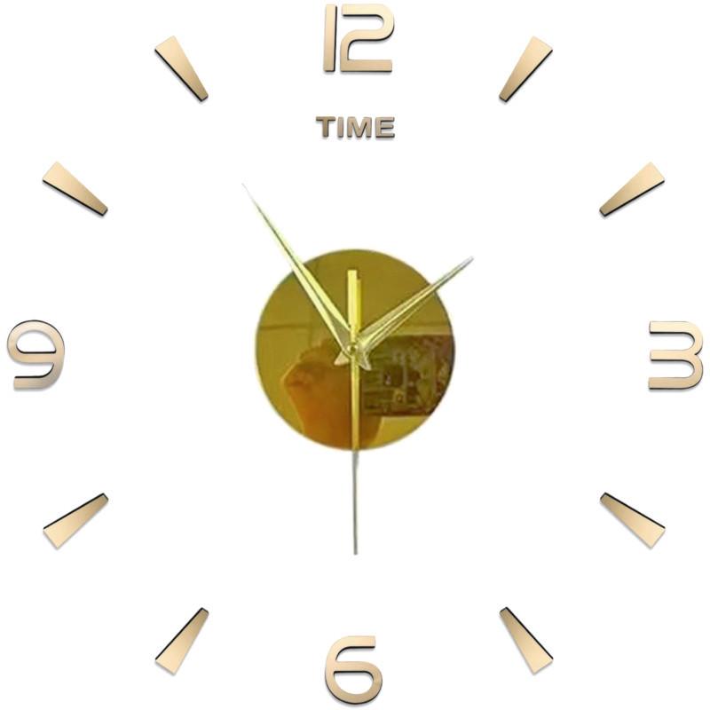 Large European & American 3D Acrylic Wall Clock for Living & Dining Room Home Decor - DIY Wall Sticker Clock