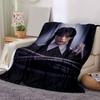 1pc Wednesday Addams in a dramatic pose print blanket soft bedding sofa bedroom home decor Christmas gift q100
