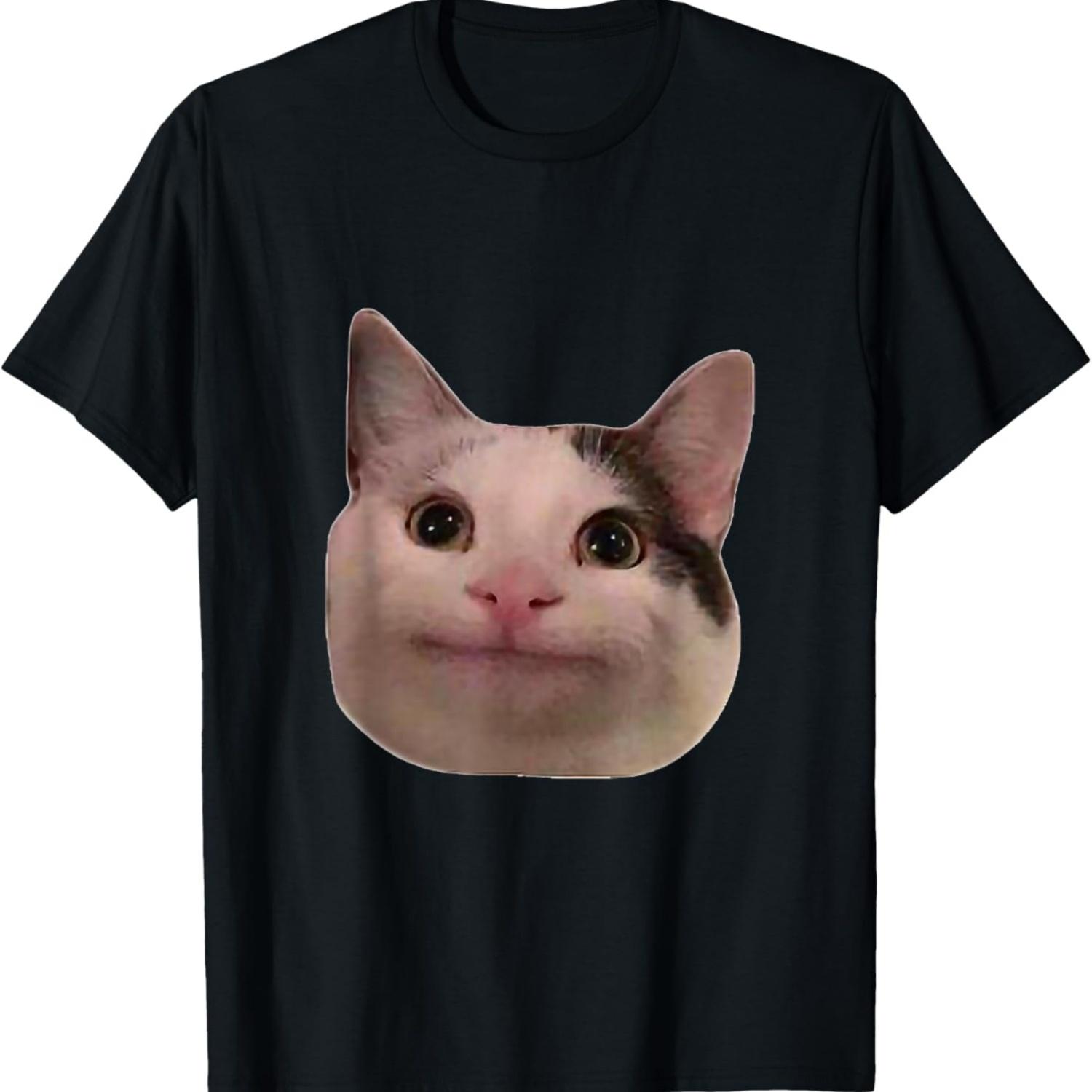 

Happy cat meme T-Shirt S чёрный