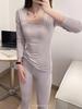 "Women's Seamless Thermal Skincare Underwear Suit - Autumn/Winter"