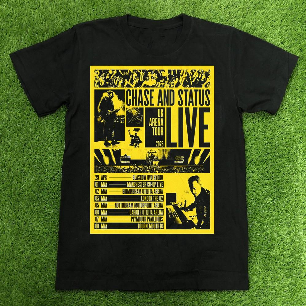 Chase And Status Tour 2025 Gift For Fan All Size S to 5XL Black T-shirt K622 Unisex T-Shirt L