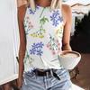 Fashion Summer Flower 3D Print Tank Tops Women Harajuku Streetwear Oversized O-Neck Vest Off Shoulder Sleeveless Woman Camisole