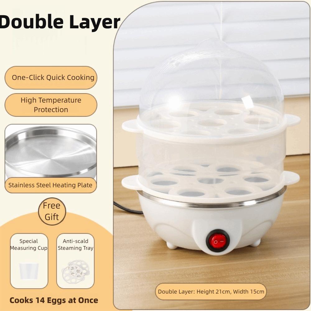 220V Egg Cooker Ready-To-Eat Mini Breakfast Machine New Electric Egg Boiler  Cooking