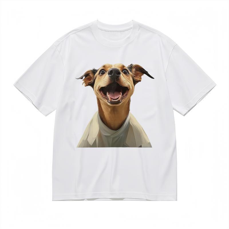 

Women s Fashion Comfy Slight Stretch Classic T-Shirt Cute Dog Graphic Tee XL