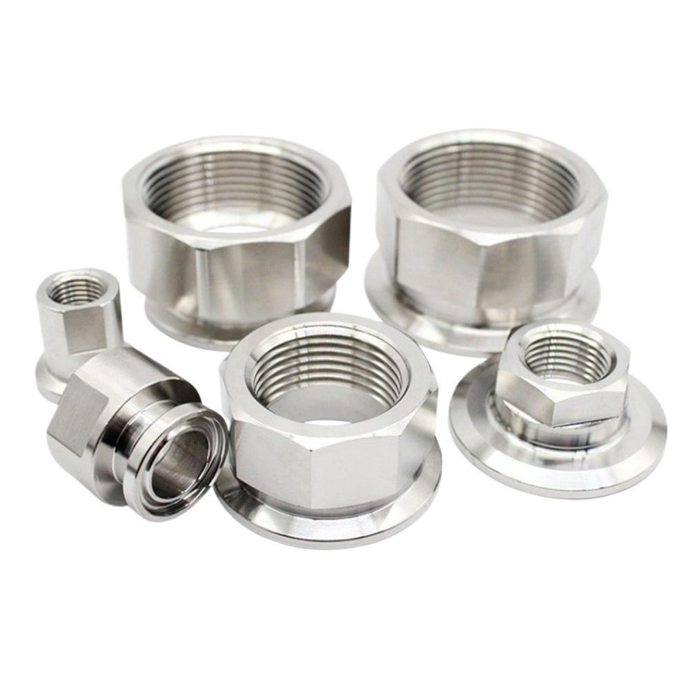 High Quality Thicken 1/4-2" BSPT Female 0.5" 1.5" 2" Tri Clover Ferrule Clamp S304/316 Stainless Steel Sanitary Plumbing Fitting