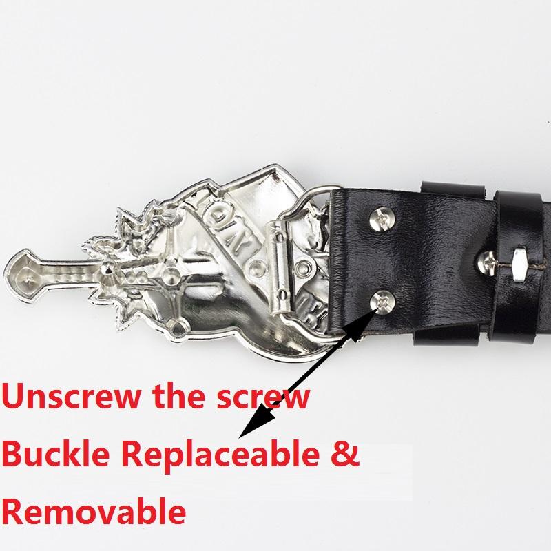 Fashion Belts LOVE Hurt Heart Arrow Metal Buckle Cowskin Genuine Leather Belt Rock Decorative Waistband For Women Man Gift