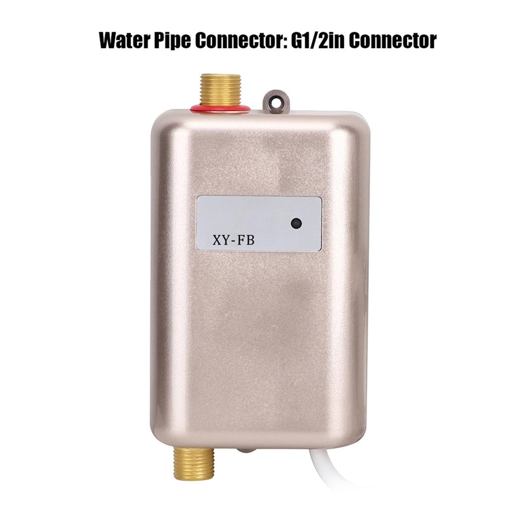 Gold Home Kitchen Hot Cold Mini Instant Water Heater with Indicator Light