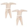 Obitsu 11 OB11 Size Outfit for 11cm Obitsu Doll Body, Color Stain Prevention Clothes, Underwear, Stockings, Short Sleeves, Long Sleeves, 2 Sets (2 Bei