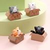 Statue Cute Cartoon Kitten PVC Ornament Kitty Model Small Statue Car Figurine Poor Box Cat