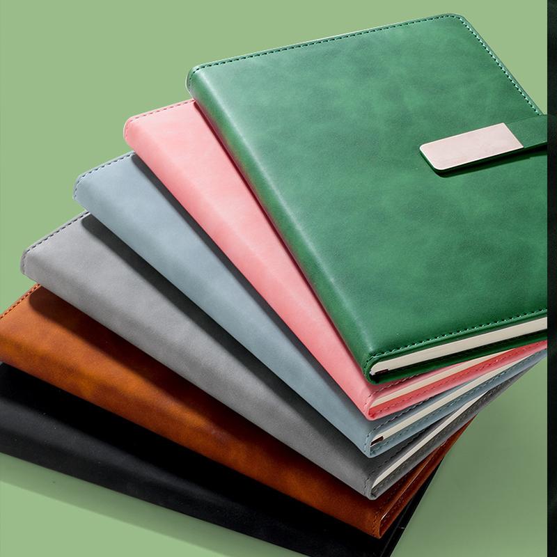 (Gratis gravering av logotyp) A5 kontorsanteckningsbok med presentförpackning, studentdagbok, handbok med spänne, mötesprotokollbok, ämnesanteckningsbok