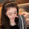 Plastic Rhinestone Headband Make Up  Hair Hoop Vintage Hairband  Non-slip
