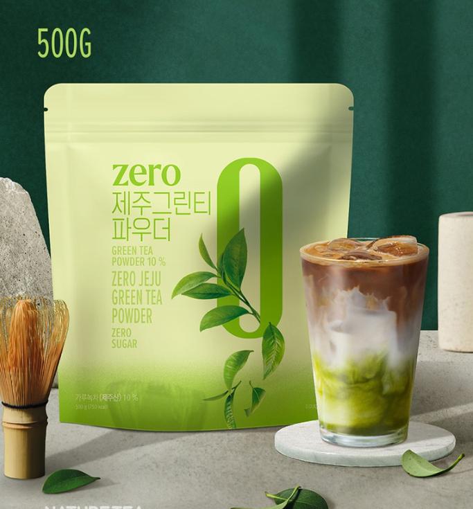 NatureTea ZERO Jeju Green Tea Powder 500g – Sugar-Free Healthy Beverage Ingredient