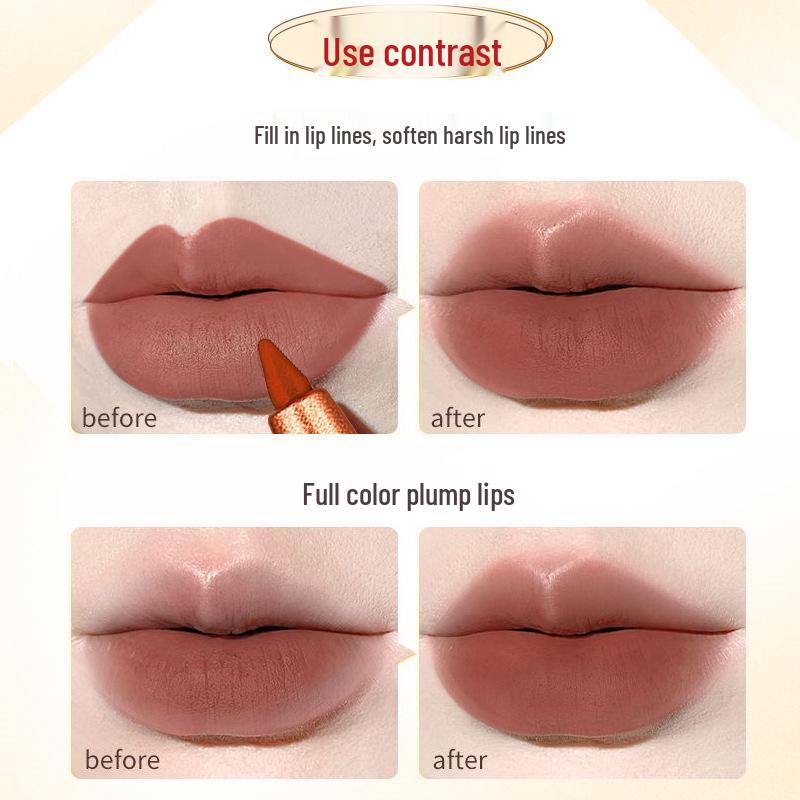 Waterproof, long-lasting non-stick lip liner pencil - genuine and moisturizing with no fading, one pen multi-use for perfect lips.