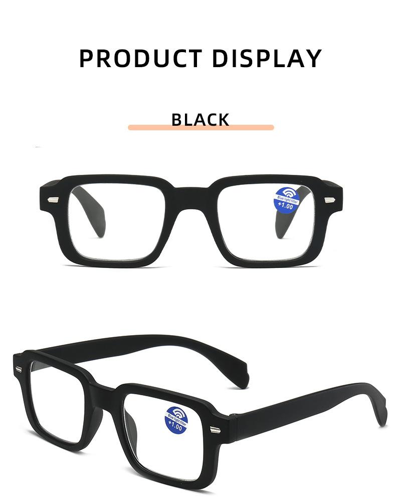 Men Square Reading Glasses Women Green Anti-Blue Light Reading Glasses Eye Protection Presbyopia Eyeglasses +1.0 +1.5 To +4.0