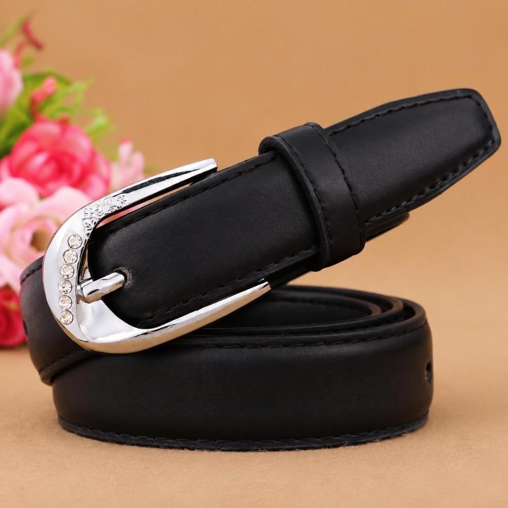 Alloy Buckle Faux Leather Belt Versatile Women Waist Belt Adjustable Waist Belt  For Women Ladies