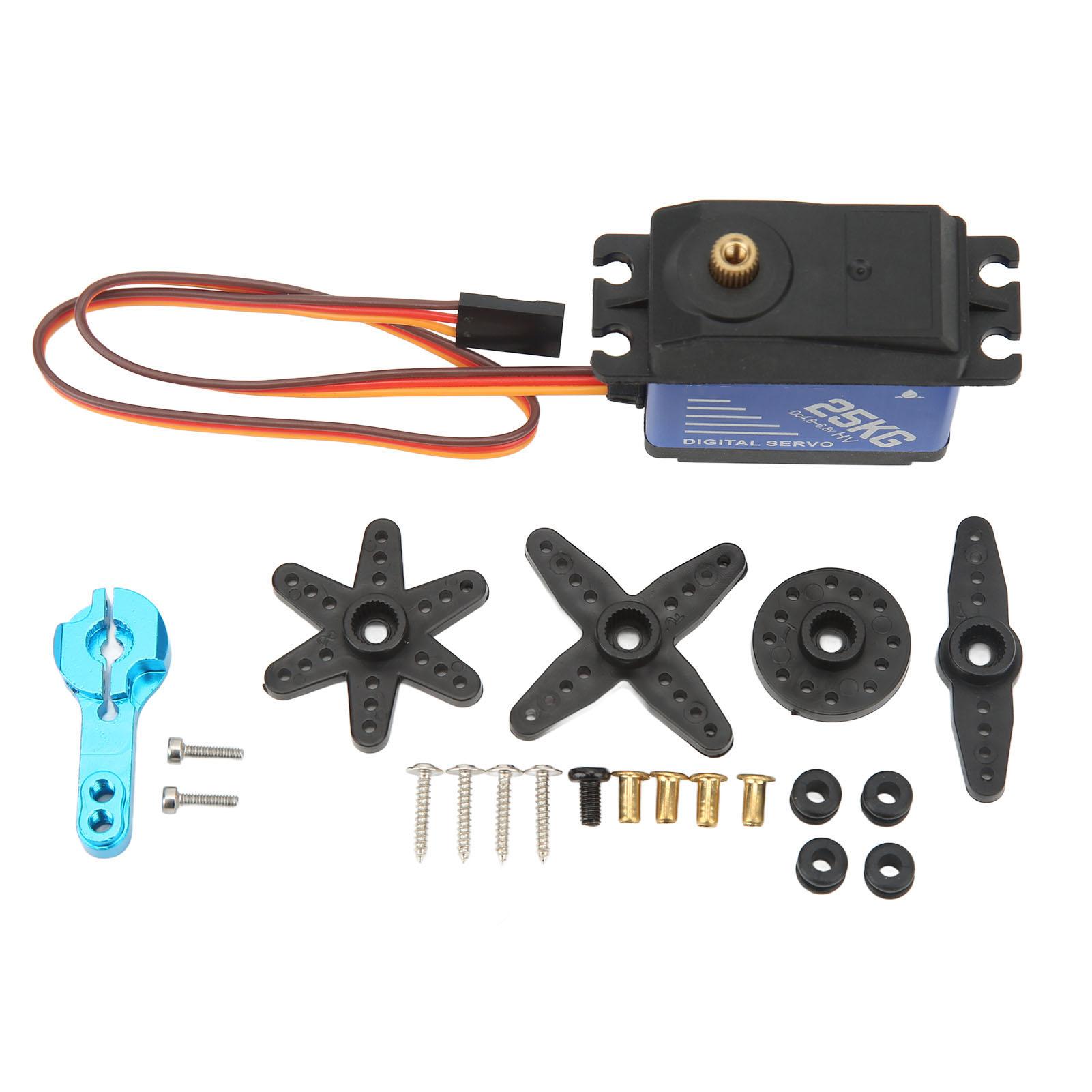 

RC Digital Servo Blue Aluminium Alloy 25kg 25T Large Torque Waterproof Servo for 18 110 RC Car