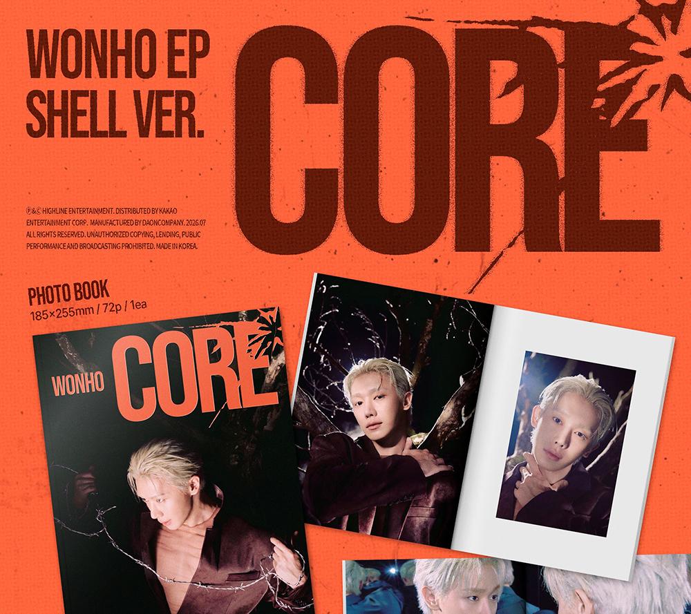 [POB] WONHO [CORE] EP Album (RAW / SHELL / CRACK ver.)