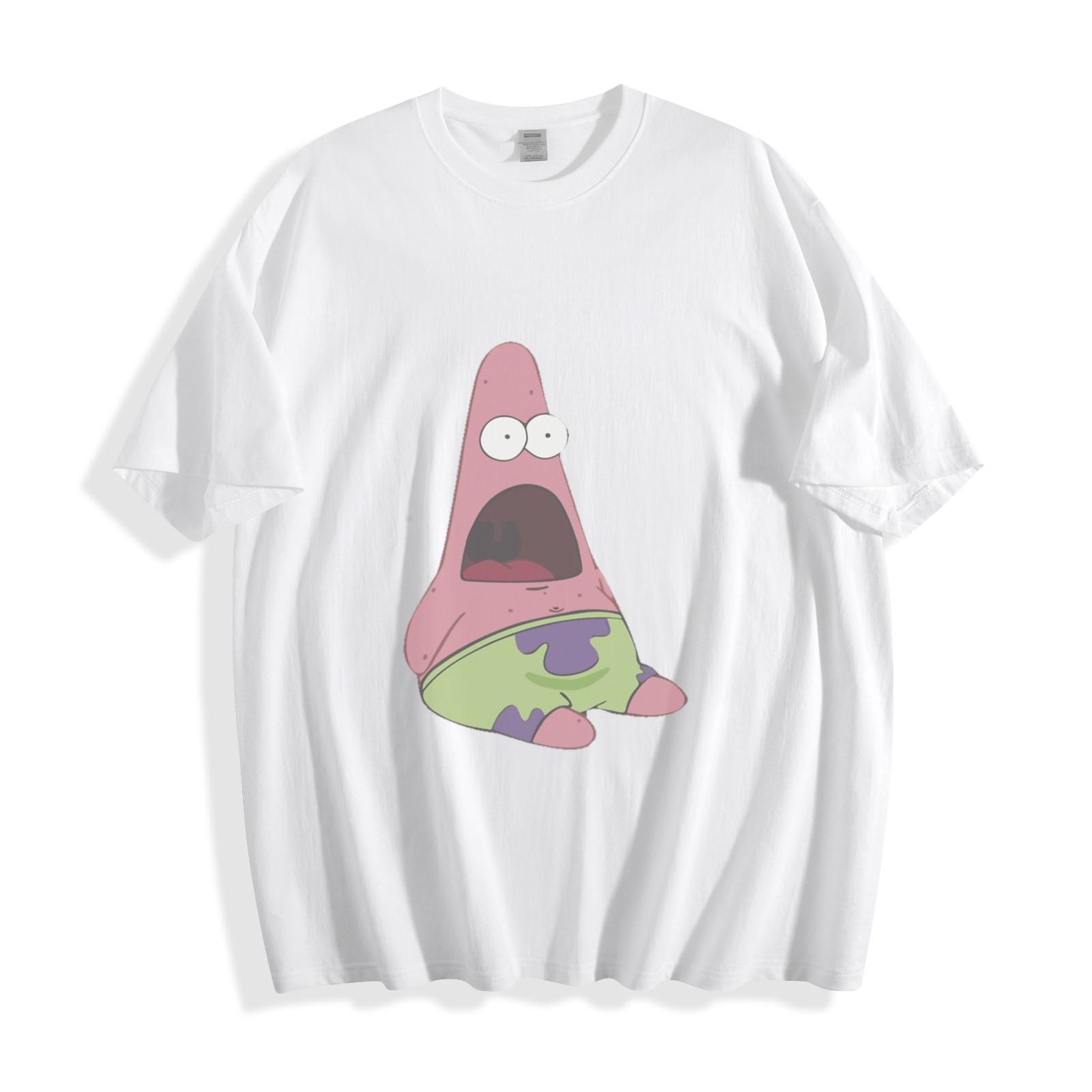 Patrick Star Shock Face T-Shirt - Hilarious Surprise Unisex Tee M