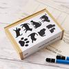 Black Cat Miscellaneous Cat Cute Stylish Wooden Rubber Made In Japan Goods, Goods, Stationery, Stamps, Cats, Stamps, Stamps, Set, Presents, Cute,
