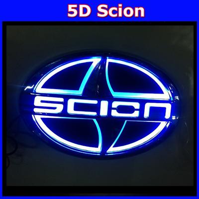 5D Car LED Logo Badge Light Scion LED Emblem Light 5d Emblem Lamp for Scion 12.5cm X 8.5cm White Red Blue