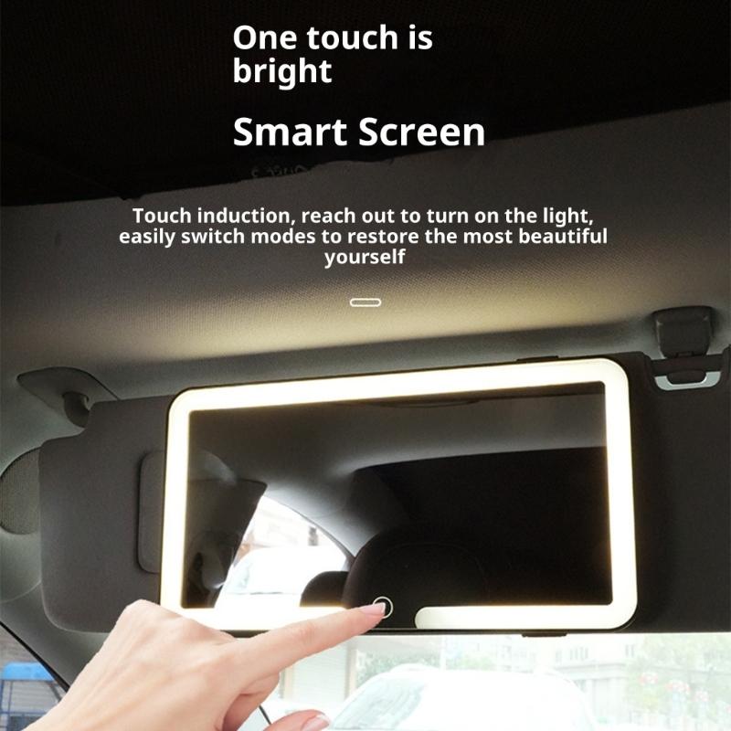 Auto Sun Visors Mounted Vanity Mirror With Distortion Free Reflection And ABS Construction For On The Go Touch Ups
