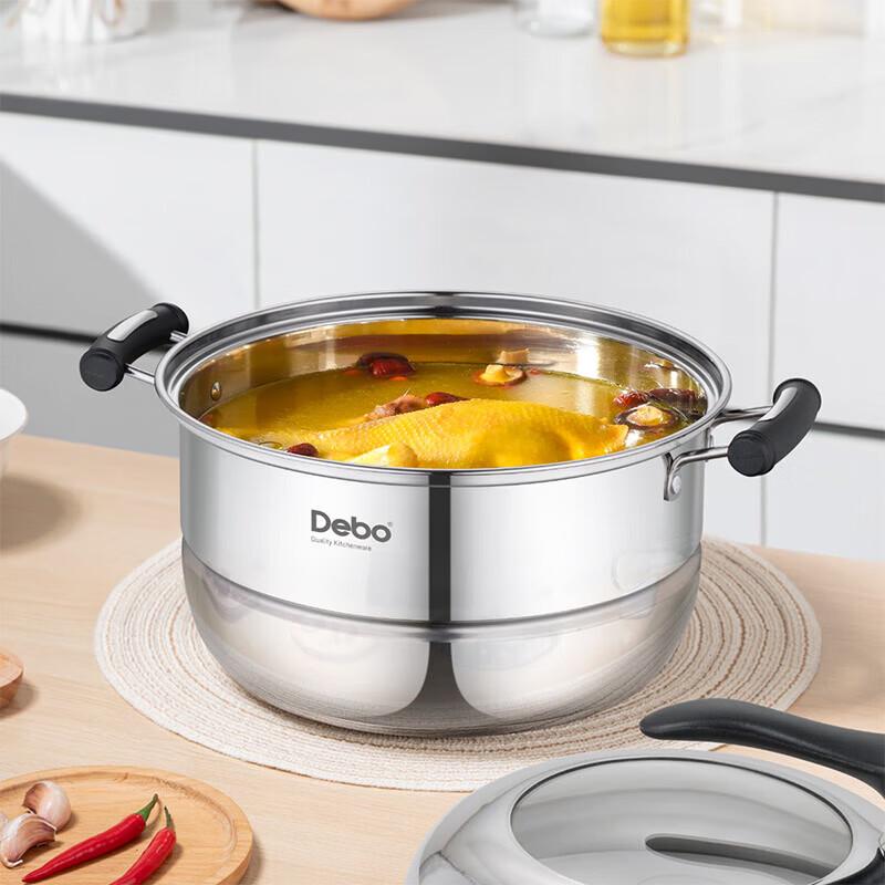 DePo DEP-DS01 28cm 3-Layer Stainless Steel Steamer Pot