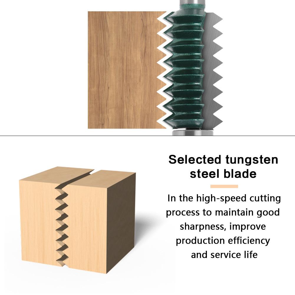 12 Handle Multi-Tooth Tenon Knife Woodworking Line Cutter Slotting Cutter Woodworking Milling Cutter Splicing Cutter Wave Cutter