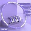 6-Section Self-Adjusting Weighted Fitness Hula Hoop, Exercise Hoop, Flexible and Adjustable