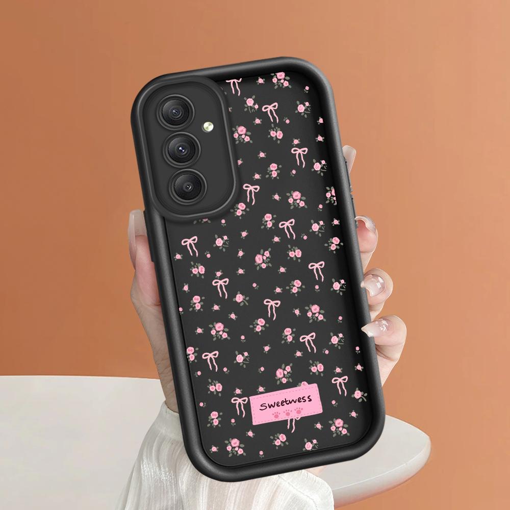 Μαλακή τετράγωνη σκάλα εκτύπωσης μοτίβο θήκης τηλεφώνου Πλήρες κάλυμμα κάμερας, προστατευτική θήκη από καουτσούκ για Samsung