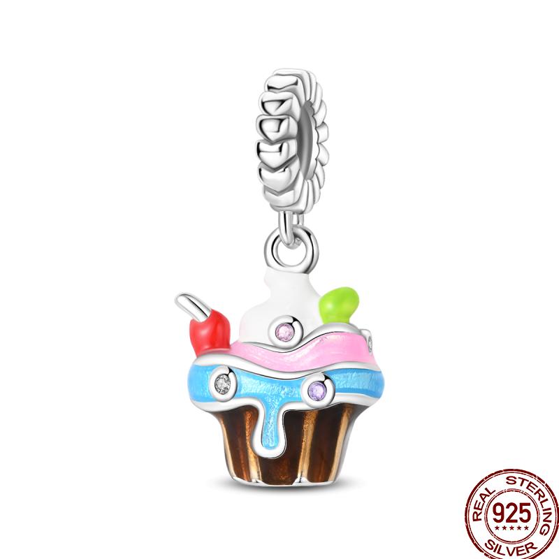 Miedziany Cyrkon Letnie Lody Ocean Wielka Seria Błyszczący Inkrustowany Cyrkon Wisiorek Pasuje do Bransoletki 3mm