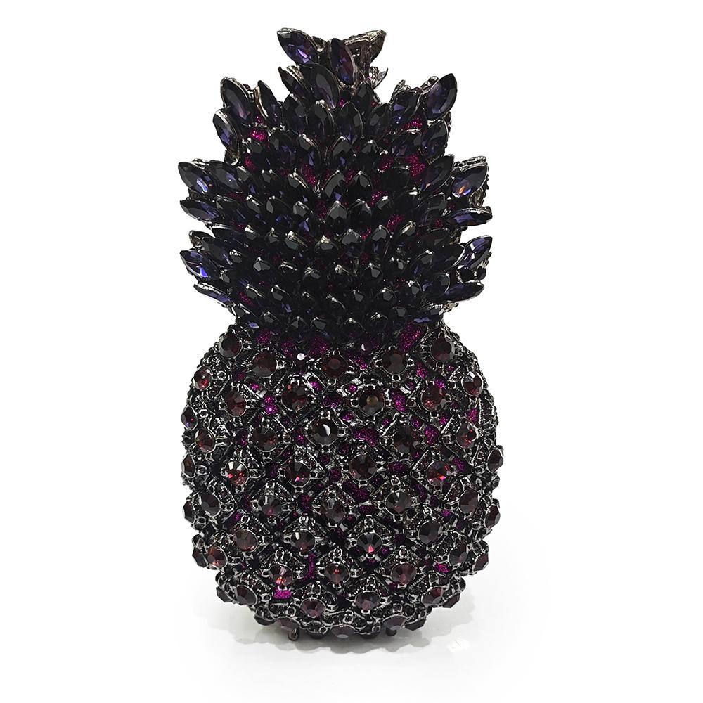 

Gold/Green Crystal Pineapple Rhinestone Evening Purses Luxury Designer Women Party Prom Purse Diamond Handbags Rhinestone Dinner 20cmX10cmX7cm