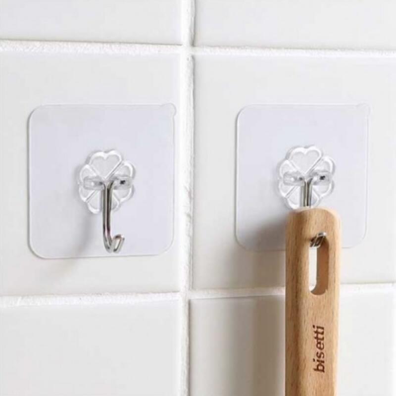 Multipurpose multi-hook adhesive attachment non-perforated hanger bathroom
