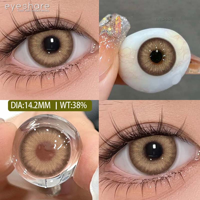 Eyeshare Colored Contact Lenses Natural Blue Contact Lenses Green Fashionable Exquisite Lenses Brown Contact Lenses Gray Lenses 1 Pair