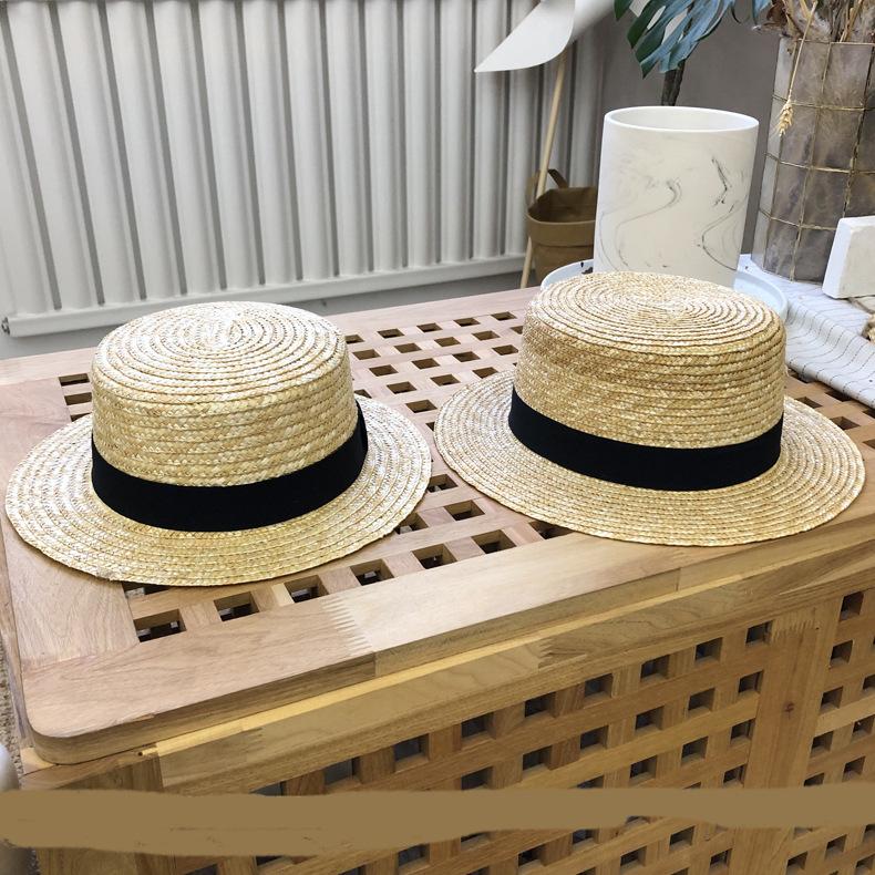 Mcgee Straw Straw Hat Women'S Sunscreen Sun Hat Summer Flat Top Top Hat Versatile Export Hot-Selling Factory Wholesale